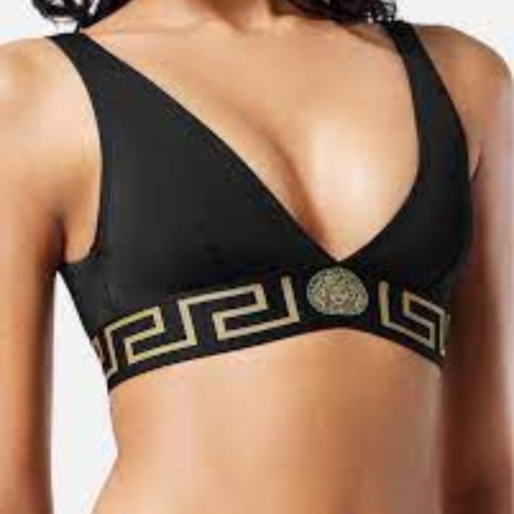 Versace Greca Border Bikini Top